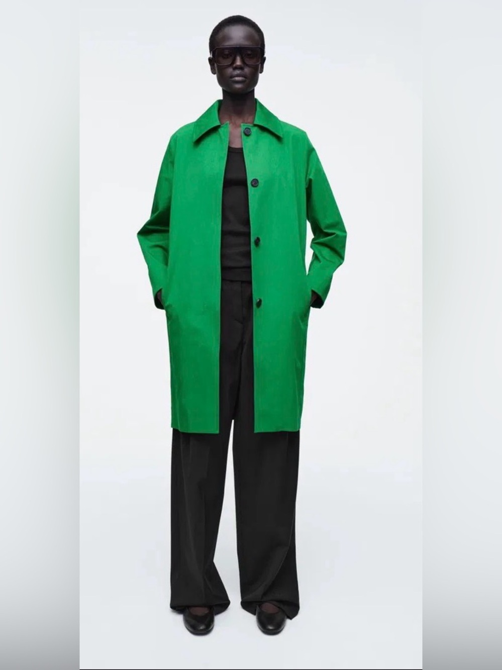COS Green Car Coat NWT